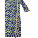 Jude Connally Marlowe Trellis Cobalt Kelly Dress Collared 3/4 Sleeve Preppy XS Photo 4