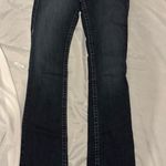 True Religion  Dark Wash Flare Jeans with Rainbow Details Photo 0