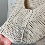 Francesca's Audrey Parks X Francesca’s Beige Elianna Crochet Lace Up Cropped Sweater Photo 4