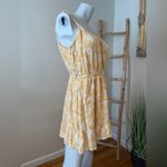 Abercrombie & Fitch Yellow And White Floral Ruffle Bottom Mini Dress Lg Photo 5