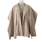 OGL Women's CashSoft Oversized Scarf Jacket Coat Heather Oatmeal S Small New Tan Photo 2