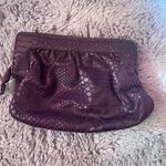 French Connection Purple Textured Leather Wristlet with Zipper Closure Photo 2