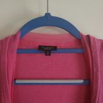 Talbots  Pink Cashmere blend Open Front Silk Trim Cardigan Size M Photo 1