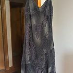 Euro Beaded Gothic Dress Black Size 18 Photo 0