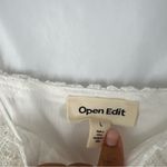 Open Edit  White Lace Crochet High‎ Neck Halter A-Line Mini Cocktail Dress Size L Photo 9