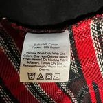 Eddie Bauer Red Plaid Flannel Button Shirt Jacket Shacket Women’s Size Medium Photo 8