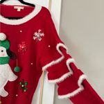 it's our time Christmas Penguin Ugly Sweater 3D Ornaments Cute Red Holidays Snow Photo 3