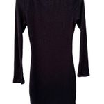 Princess Polly  Womens Size 4 black long sleeve ribbed double cutout dress Photo 1