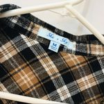 She & Sky Boutique brown black LACE UP PLAID DRESS Medium Photo 9