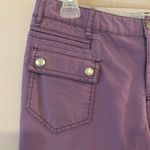 Athleta 8 Pocket Purple Adjustable Waist Cargo Capri size 8 Photo 5