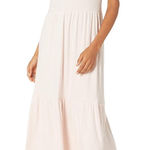 Daily Ritual Cozy Ribbed Tiered Tank Dress XS Pink Photo 0