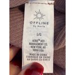 OFFLINE by Aerie Ribbed Long Sleeve Cropped Athletic Top Mauve LG Brown Size undefined Photo 5