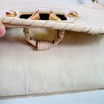 Nanette Lepore Vintage Beige Leather Shoulder Bag Envelope Purse Chain Strap Photo 3