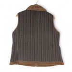 Mountain Lake  Vest Women XL Brown Sherpa Lined Fleece Herringbone Cozycore Layer Photo 1