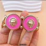Fashion Jewelry Gold and Pink Bold Bracelet Photo 2