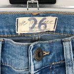 Free People We the Free Great Heights Distressed Frayed In Sky Skinny Jeans Cropped size 26 Photo 11
