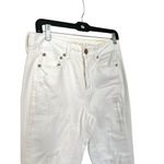 American Eagle Hi-Rise Tomgirl Denim Jeans Size 6 Long White Distressed NEW Photo 1
