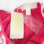 Michael Kors Red White Zebra Print Cutout Mini Dress Long Sleeve Medium New Photo 5