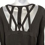 Colette Mordo For Sadimara Top Black‎ Strappy Long Sleeve Women’s Size Large Black Photo 2