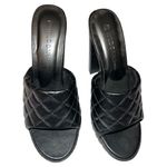 Wild Diva  Black Quilted High Heel Mules. New Photo 3