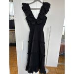 Love the Label Black Black Poplin Ruffled Tiered Deep Photo 1