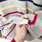 [La Ligne x Target] Gray Rainbow Striped Long Sleeve Crew Neck Sweater Size 2X Photo 11