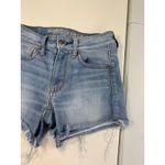 American Eagle American‎ Eagle Outfitters Denim Shorts Womens Size 0 Light Wash Frayed Photo 2