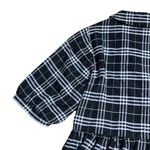 Harper Heritage Black & White Plaid Short Sleeve Mini Dress US M Photo 8