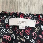 Loft Women’s  Small Black Heart Valentine Long Sleeve Top Shirt Photo 2