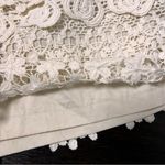 ZARA Cream Lace Dressy Short Shorts Photo 3