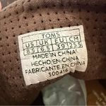 Toms  Womens 8.5 Brown Suede Lace Up Heeled Ankle Boots Size Stacked Heel Lunata Photo 6