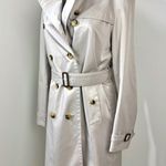 Burberry Double Breasted Trench Coat Size 12 Tan Color Classic Coat Photo 14
