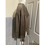 Vince  Silk Blouse Top Shirt Womens XXS Olive Green Long Sleeve V Neck Photo 3