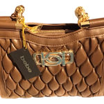 Bebe Sena sm Satchel Crossbody in Chocolate Quilted Gold Hardware NWT Photo 0
