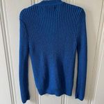 Everly for Francesca’s Cobalt Blue Long Sleeve Sweater Wool Blend Cardigan Small Photo 3