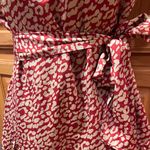 Majorelle  Shiloh Puff Sleeve Waist Tie Ruffle Mini Dress Red Leopard Size‎ Large Photo 9