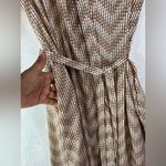 Oscar de la Renta  Tan and White Geometric Dress Photo 1
