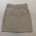 Rampage  Skirt Y2K Womens 11 Houndstooth Preppy Black Tan‎ Academia Made USA VTG Photo 8