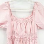 Moon River Womens Babydoll Peasant Milkmaid Tiered Puff Sleeve Midi Dress Size L Photo 3