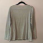 Boden White Black Green Pink Striped Long Sleeve Shirt Multicolor Women size 10 Photo 5