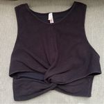 Free People FP Movement Ribbed Supernova Crop Top in Black Size Medium Twist Bra Photo 1
