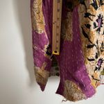 Rahab’s Rope Kantha Patchwork Floral Open Cardigan Duster Kimono Cotton One Size Green Size undefined Photo 12