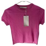 Bershka Ribbed Knit Crop Top – Hot Pink Photo 0