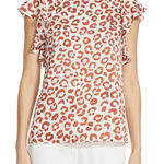 Lafayette 148  NewYork Animal Print Ruffle Blouse Size XXL Photo 0