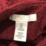 H&M One Shoulder Top Textured Small Wine Red with Gold Accent Photo 4