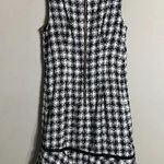 Karl Lagerfeld Paris Tweed Metallic Boucle Shift Mini Dress Womens 4 Black White Photo 9