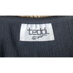 Vintage 90s Teddi Black Embroidered Floral Dress Crochet Cardigan Set Size M/L? Size L Photo 11