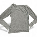 Gap  Fit Gray Long Sleeve Performance Top Size M | Lightweight Activewear Shirt Photo 0