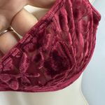 Victoria's Secret Vintage Victoria Secret Bra Mesh Velvet Deep Red Womens 34B Photo 1