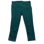 Athleta Chaturanga Blue & Green Stripe Cropped Fit Crop Leggings Size Small Photo 2